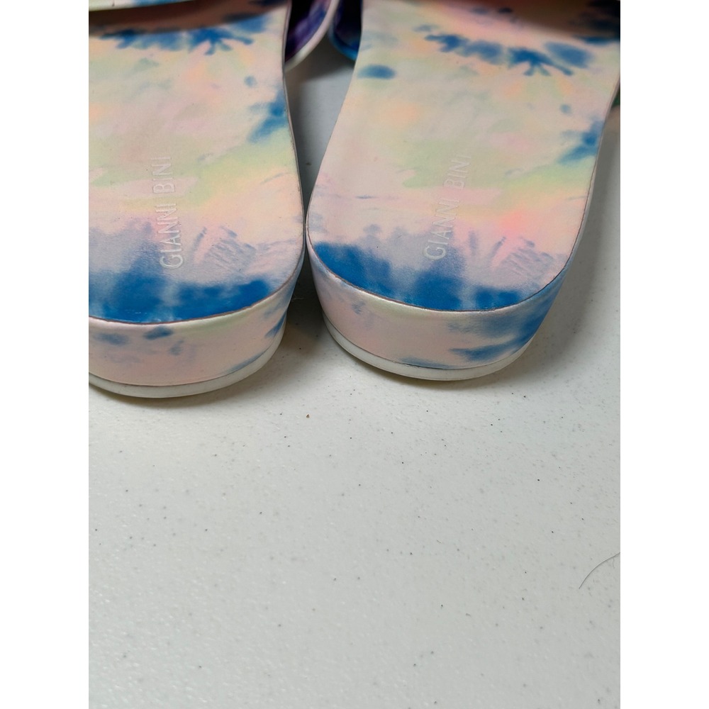 Gianni Bini Slide Sandals Womens 8M Multicolor Tie Dye Slip On Flat Summer Shoes - Picture 6 of 6